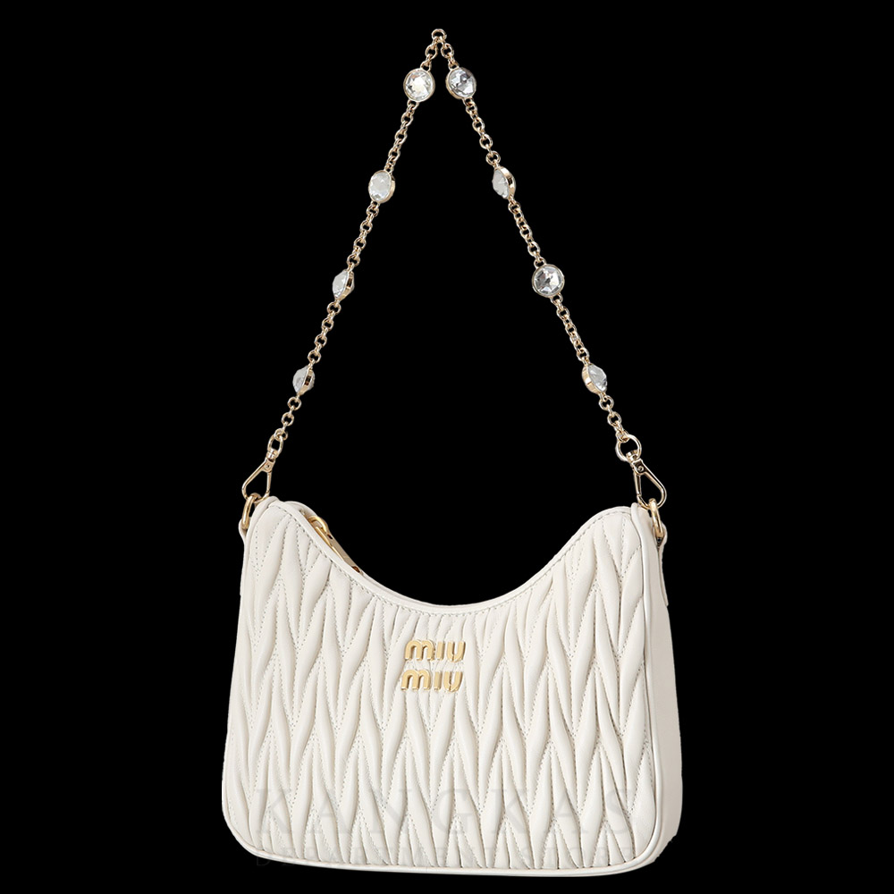 MIU MIU(USED)미우미우 5BH211 마틀라세 펄 숄더백